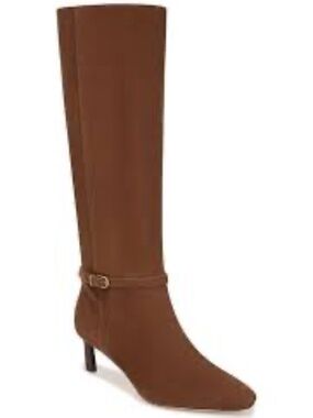 Veronica Beard Kailine Knee High Boot Chestnut Suede Size 7.5 Wide Calf